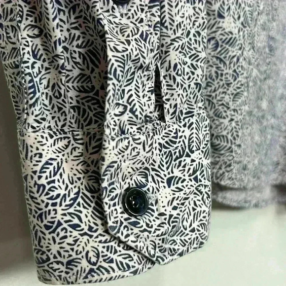 RW & Co Men's Large Button Down Long Sleeve Monstera Pattern Shirt Vacation Suit - Picture 7 of 9